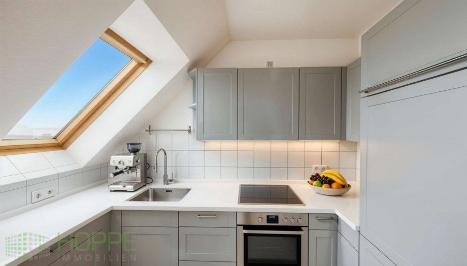 K�che - (Einrichtungsvorschlag KI generiert) Dachgeschosswohnung Berlin