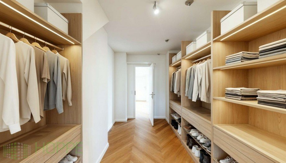 Ankleide - (Einrichtungsvorschlag KI generiert) Dachgeschosswohnung Berlin