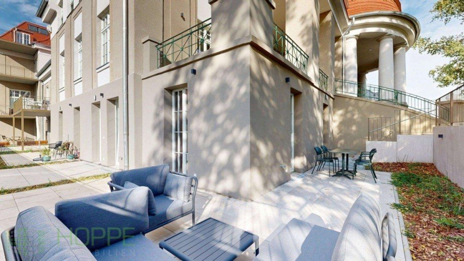 Gro�e Eckterrasse Erdgeschosswohnung J�terbog