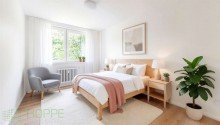 Schlafzimmer 1 Perspektive 1 - (Einrichtungsbeispiel KI generiert) Mitte - Sofortbezug: Wohnung mit riesiger Sonnenterrasse in Gesundbrunnen (KEINE K�uferprovision)