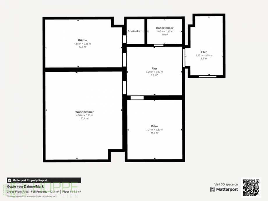 Grundriss Erdgeschoss Einfamilienhaus Dahme/Mark