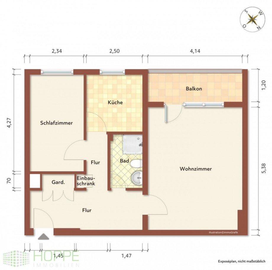 Grundriss unm�bliert Etagenwohnung Berlin