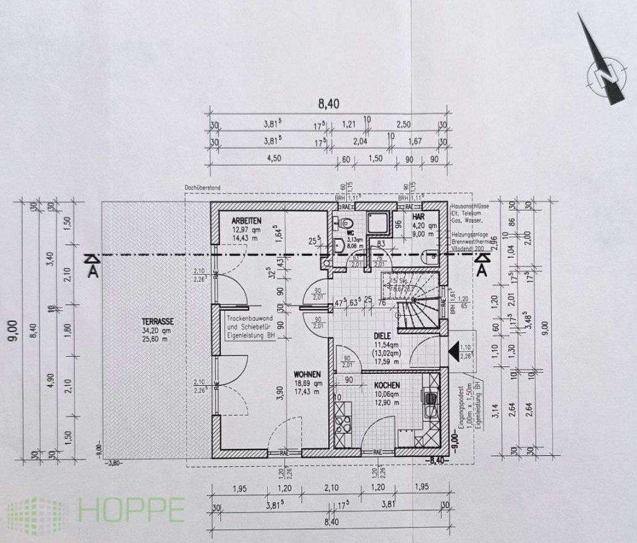 Grundriss Erdgeschoss Einfamilienhaus Berlin