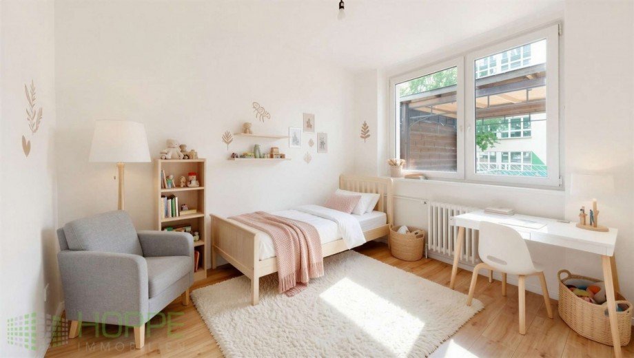 Schlafzimmer 2 Perspektive 1 - (Einrichtungsbeispiel KI generiert) Etagenwohnung Berlin