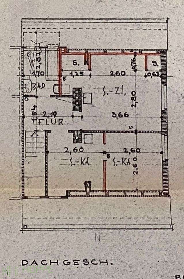Grundriss Dachgeschoss Doppelhaush�lfte Berlin