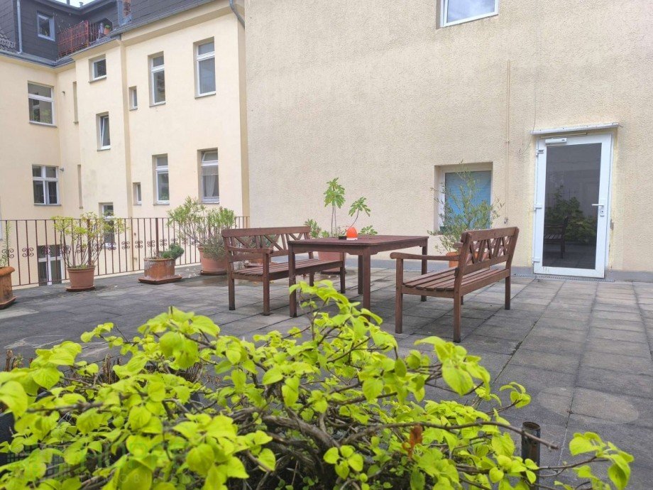 Gemeinschaftsterrasse Perspektive 2 Etagenwohnung Berlin