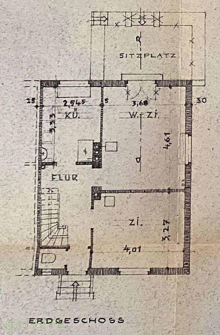 Grundriss Erdgeschoss Doppelhaush�lfte Berlin