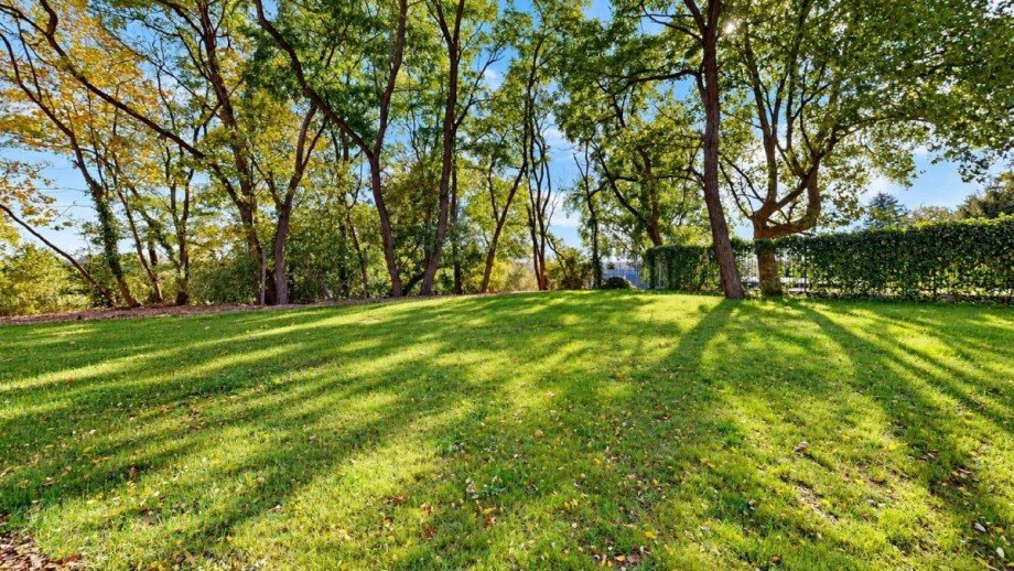 Sonniger Herbstgarten mit altem Baumbestand Etagenwohnung J�terbog