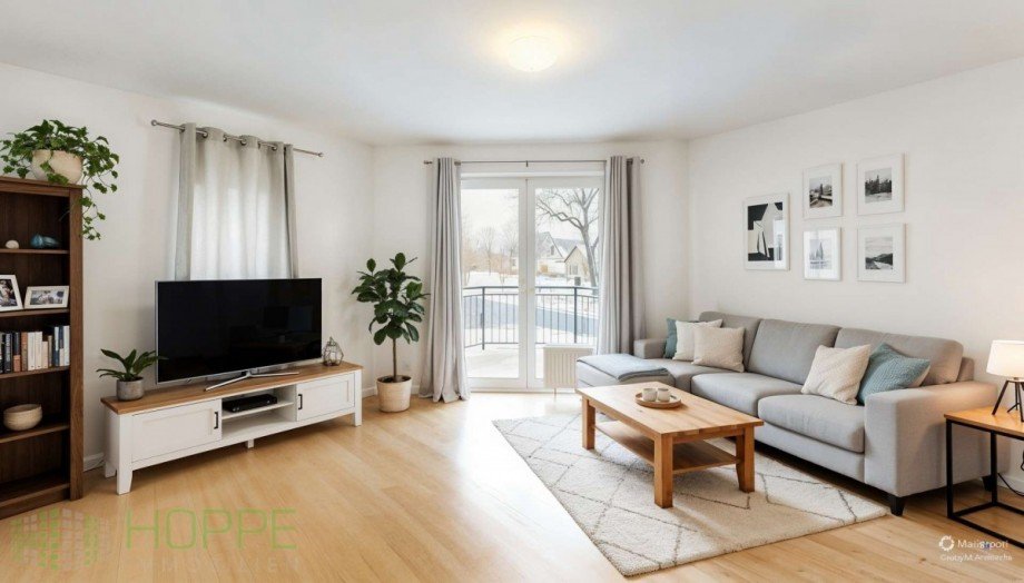 Wohnzimmer Bild 1 - (Einrichtungsvorschlag KI generiert) Etagenwohnung Steinh�fel