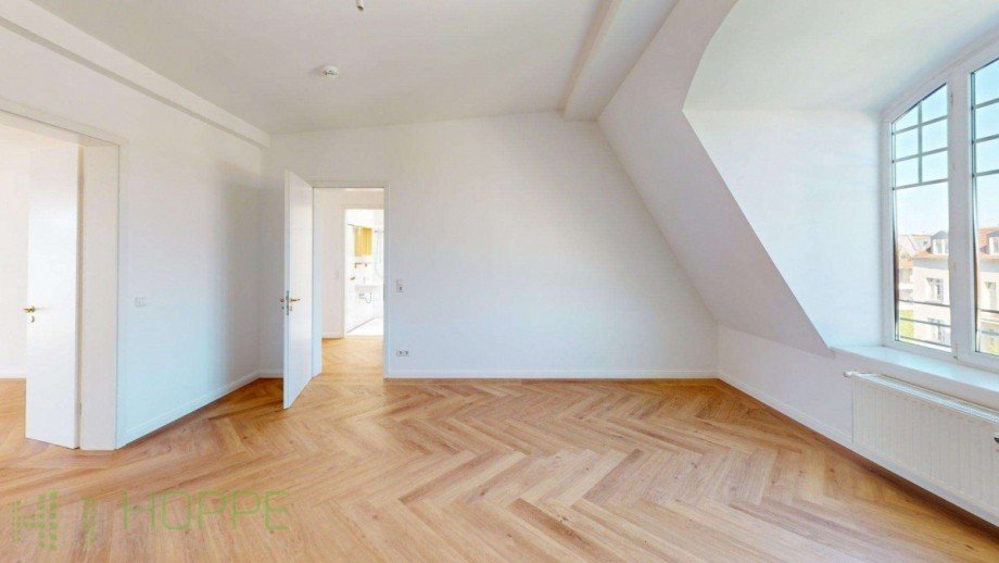 Schlafzimmer 1 Perspektive 3 Dachgeschosswohnung Berlin