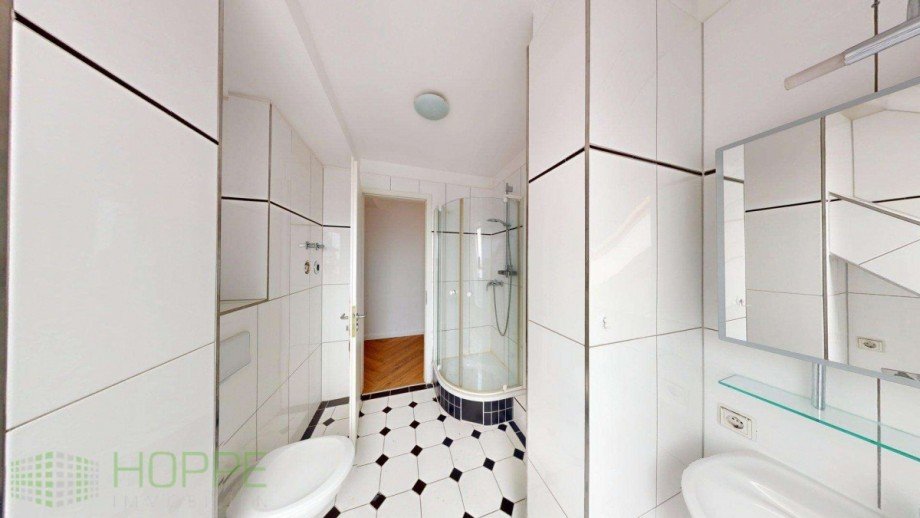 Badezimmer Perspektive 1 Dachgeschosswohnung Berlin