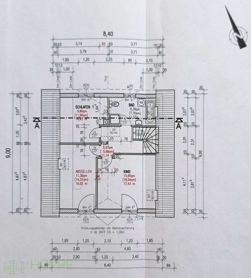 Grundriss Dachgeschoss Einfamilienhaus Berlin