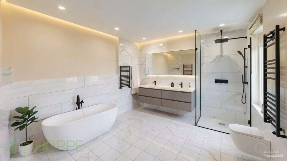 Badezimmer Bild 1 - (Renovierungsbeispiel KI generiert) Einfamilienhaus Zahna-Elster