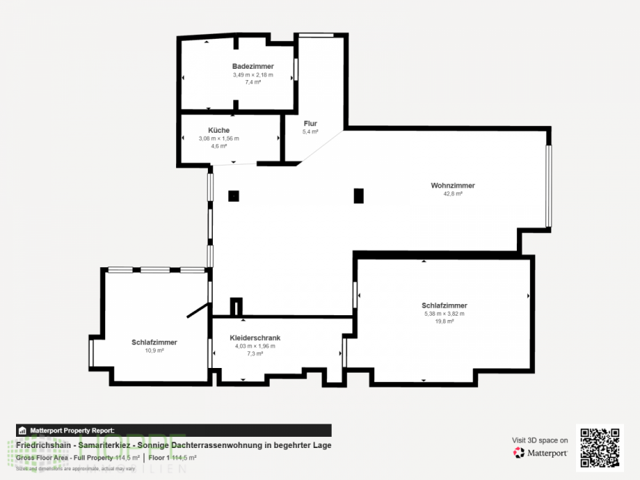 Grundriss Dachgeschosswohnung Berlin